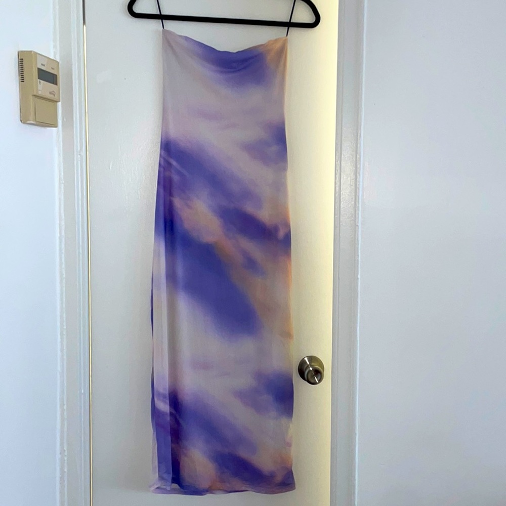 Strapless pastel dress